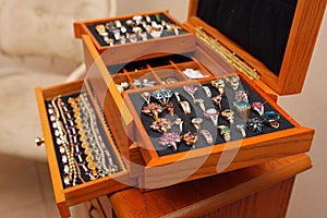 Jewelry box with rings and bracelets