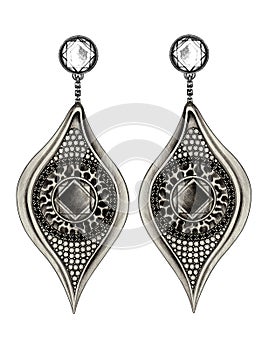 Jewelry design surreal eye earrings.