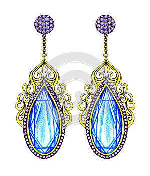 Jewelry Design Vintage mix Art Earrings.