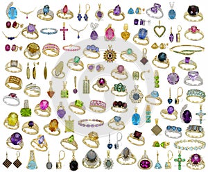 Jewelry - Gemstones - Isolated