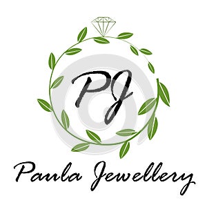 Jewelry logo design in organic style