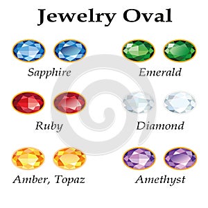 Jewelry Oval. Isolated Objects