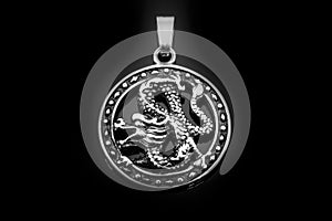 Jewelry pendant Chinese dragon. Stainless steel