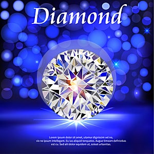 jewelry poster diamond with gem and glitter