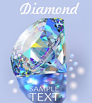 jewelry poster diamond with gem and glitter