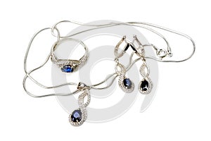 Jewelry with sapphires