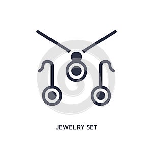 jewelry set icon on white background. Simple element illustration from clothes concept