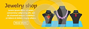 Jewelry shop banner horizontal concept