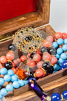 Jewelry in Wooden Box photo