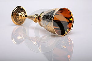jewelry work gilded wine glass