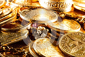 Jewels and gold coins