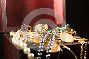 Jewels and gold coins