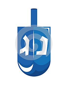 jewish blue dreidel photo