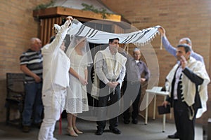 Jewish bride and a bridegroom wedding Ceremony