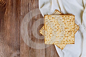 Matzoh jewish holiday bread Jewish family celebrating passover