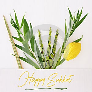 Jewish festival of Sukkot. Traditional symbols The four species: Etrog, lulav, hadas, arava.