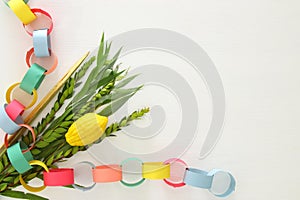 Jewish festival of Sukkot. Traditional symbols The four species: Etrog, lulav, hadas, arava.