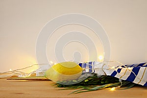 Jewish festival of Sukkot. Traditional symbols The four species: Etrog, lulav, hadas, arava