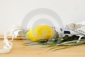 Jewish festival of Sukkot. Traditional symbols The four species: Etrog, lulav, hadas, arava