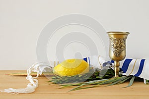 Jewish festival of Sukkot. Traditional symbols The four species: Etrog, lulav, hadas, arava