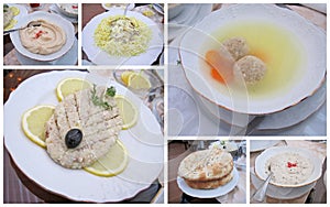 Jewish food collage