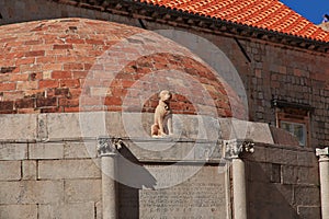 Jewish fountain in Dubrovnik city on Adriatic sea, Croatia