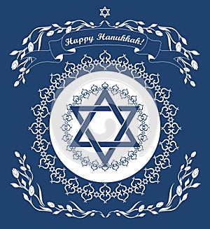 Jewish Hanukkah holiday background