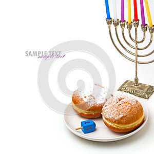 Jewish holiday Hanukkah symbols