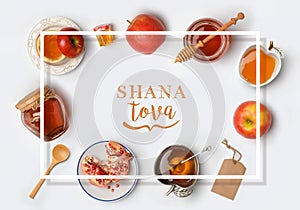 Jewish holiday Rosh Hashana banner design