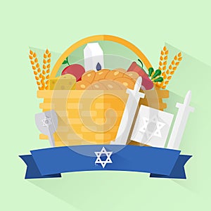 Jewish holiday shavuot banner.