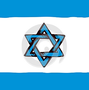 Jewish holiday symbol. Vector drawing