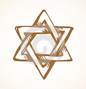 Jewish holiday symbol. Vector drawing