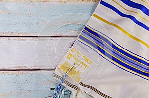 Jewish holiday Tallit, shabbat Prayer Shawl religious symbol