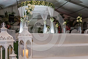 Jewish Hupa , wedding putdoor .