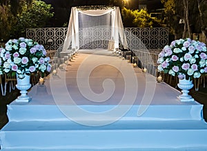 Jewish Hupa , wedding putdoor .