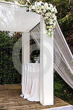 Jewish Hupa , wedding putdoor .