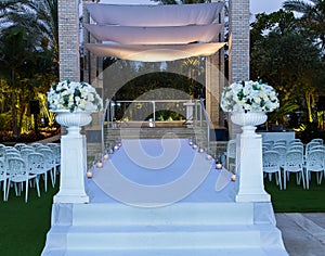 Jewish Hupa , wedding putdoor .