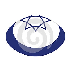Jewish kippah icon