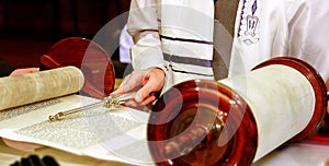 Jewish man dressed in ritual clothing