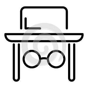Jewish man face icon, outline style