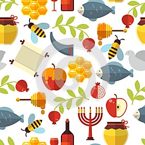 Jewish New Year Rosh Hashanah Pattern