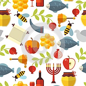 Jewish New Year Rosh Hashanah Pattern photo