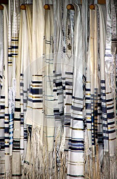 Jewish Prayer Shawls or Tallit photo