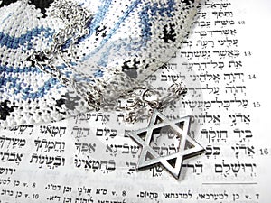 Jewish religious symbols closeup 4