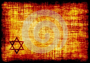 Jewish Star Engraved on a Parchment