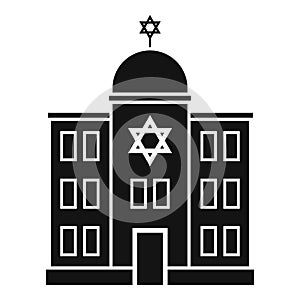 Jewish synagogue icon, simple style