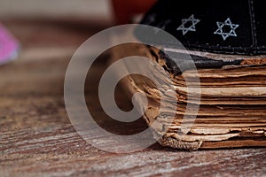 Jewish tradition religion celebration holiday Orthodox Jewish prays at the praying book