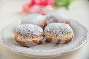 Jewish traditional holiday Hannukah doughnuts