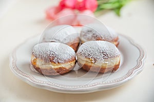 Jewish traditional holiday Hannukah doughnuts