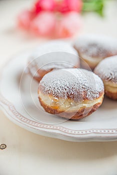 Jewish traditional holiday Hannukah doughnuts